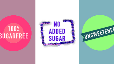 Understanding Difference between Sugar-Free, No Added Sugar,and Unsweetened - Sugar.Fit's photo