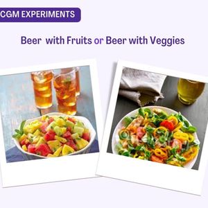 The Better Choice : Beer with Fruit Salad v/s Beer with Veggie Salad? - Sugar.Fit's photo